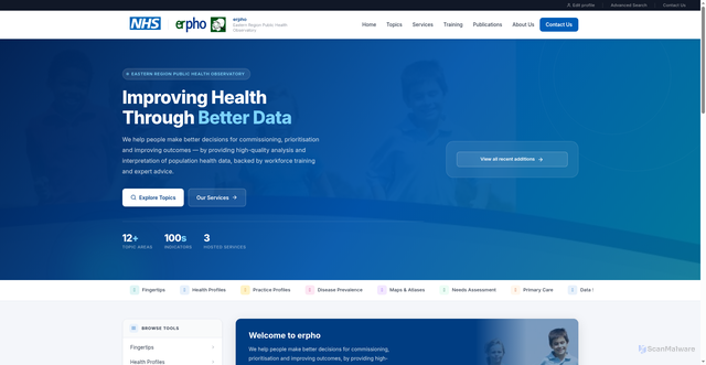 Security scan screenshot of https://erpho.org.uk/