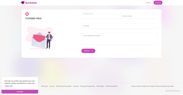 Security scan screenshot of https://crush.vegas/contact?language=portuguese