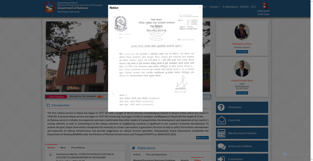 Security scan screenshot of http://www.dorw.gov.np/