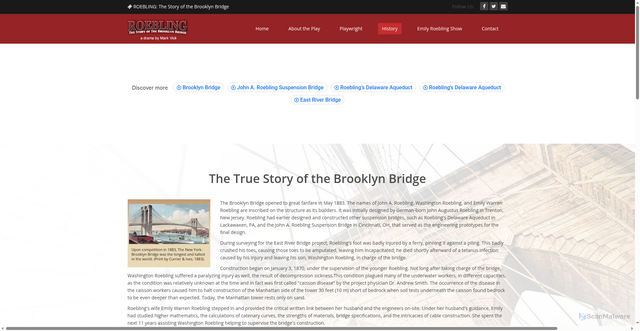 Security scan screenshot of https://roeblingplay.com/history.html