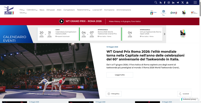 Security scan screenshot of https://www.taekwondoitalia.it