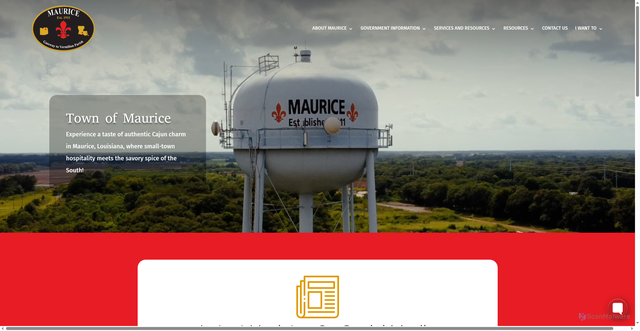 Security scan screenshot of https://townofmaurice.gov/