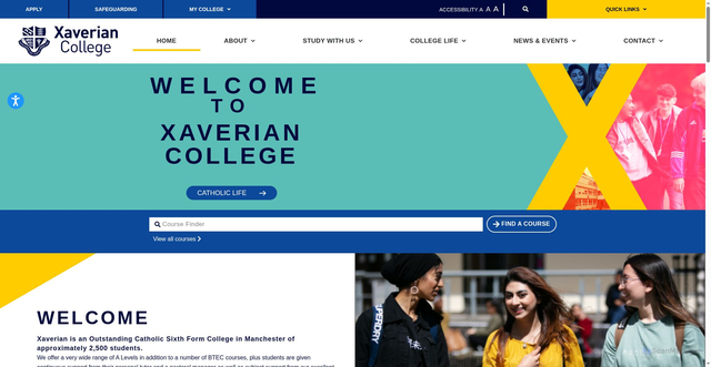 Security scan screenshot of http://www.xaverian.ac.uk/