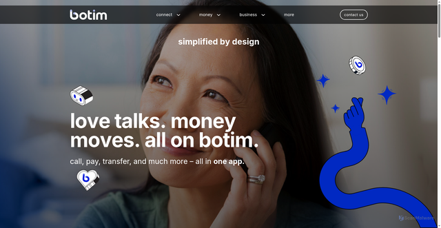 Security scan screenshot of https://botim.me