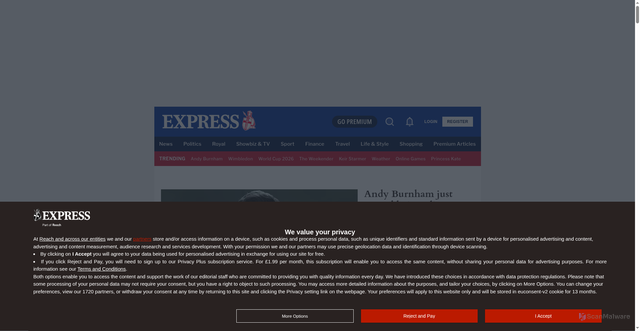 Security scan screenshot of https://pulse.express.co.uk