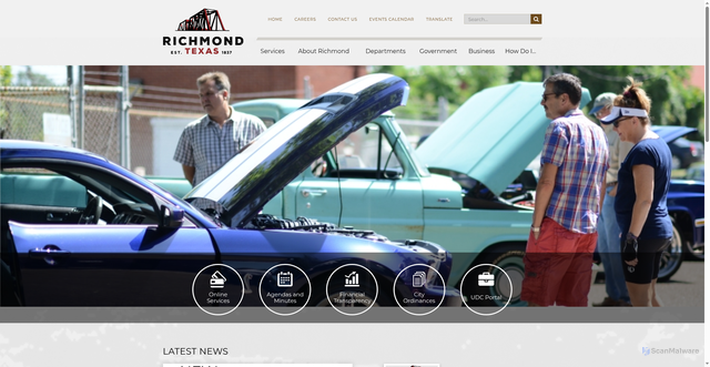 Security scan screenshot of https://www.richmondtx.gov/