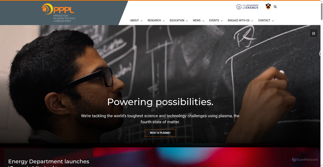 Security scan screenshot of https://www.pppl.gov/