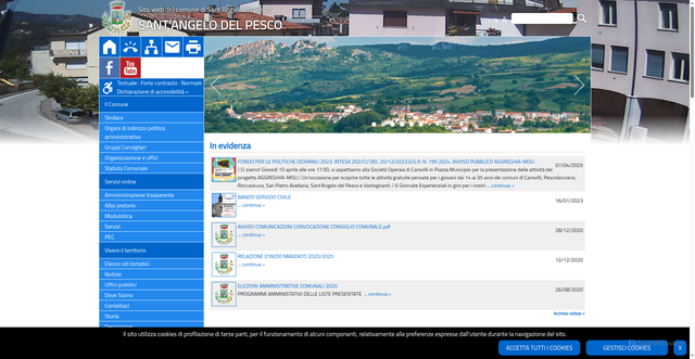 Security scan screenshot of https://www.comune.santangelodelpesco.is.it/