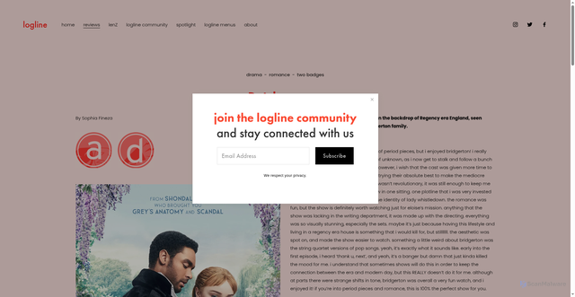 Security scan screenshot of https://www.logline.us/allshows/bridgerton