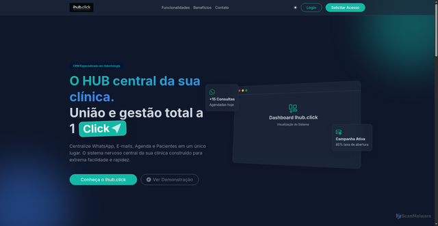Security scan screenshot of http://ihub.click/