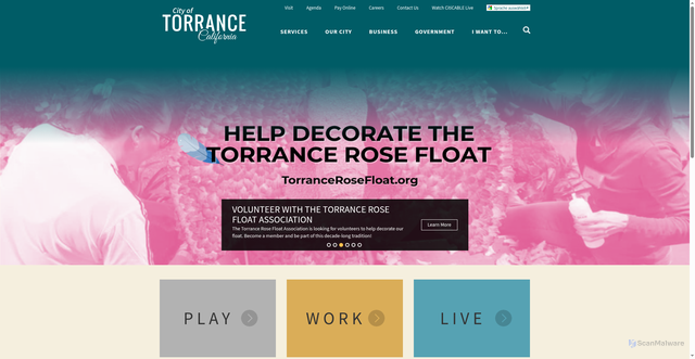 Security scan screenshot of https://www.torranceca.gov/