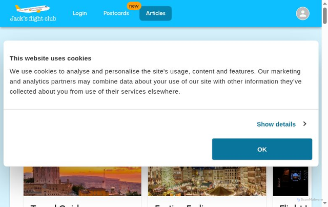 Security scan screenshot of https://members.jacksflightclub.com/articles