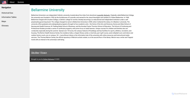 Security scan screenshot of https://www.u-s-history.com/pages/h3253.html