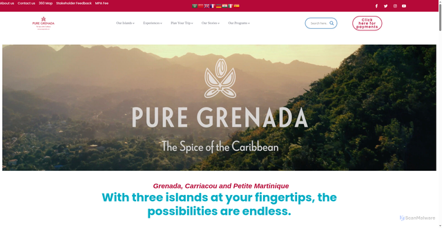 Security scan screenshot of https://www.puregrenada.com/