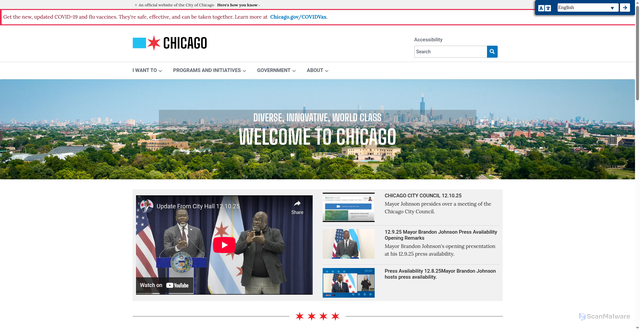 Security scan screenshot of https://www.chicago.gov/city/en.html