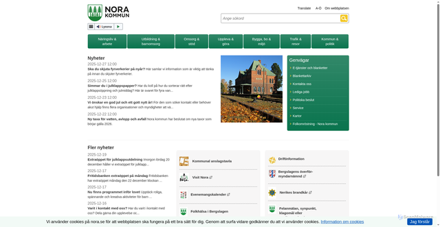 Security scan screenshot of https://www.nora.se/