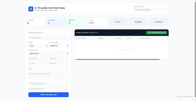 Security scan screenshot of https://baocao3.pages.dev/