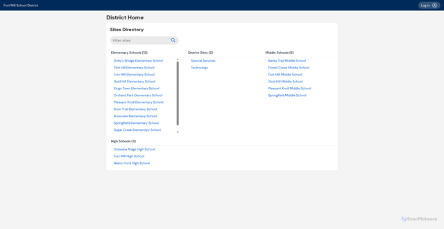 Security scan screenshot of https://fortmill.follettdestiny.com