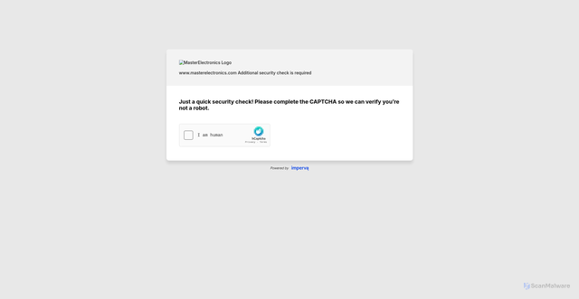 Security scan screenshot of https://www.masterelectronics.com/