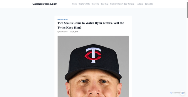 Security scan screenshot of https://catchershome.com/ryan-jeffers-trade-deadline/