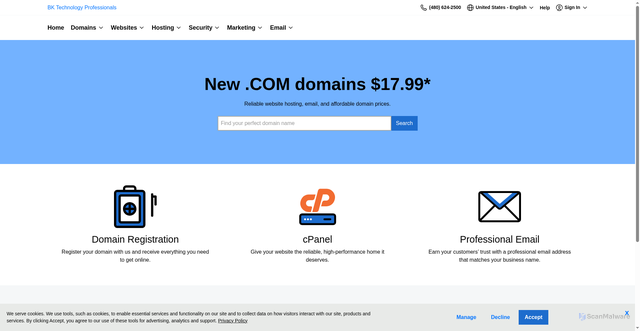 Security scan screenshot of https://cavecityky.gov/