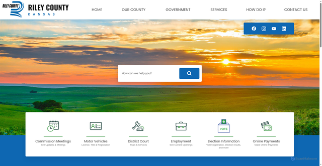 Security scan screenshot of https://www.rileycountyks.gov/