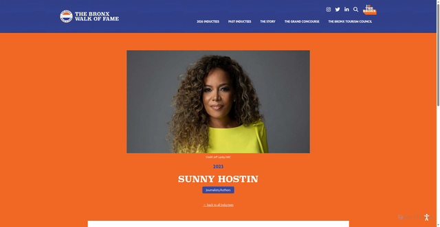 Security scan screenshot of https://www.bronxwalkoffame.com/inductees/sunny-hostin