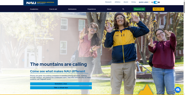 Security scan screenshot of https://nau.edu/