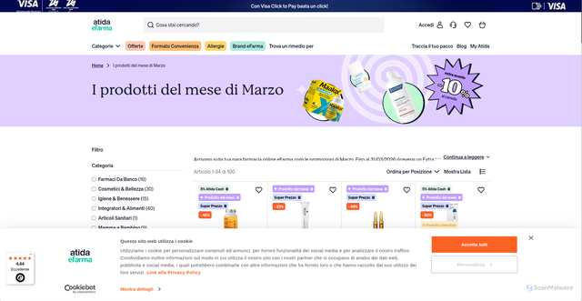Security scan screenshot of https://www.efarma.com