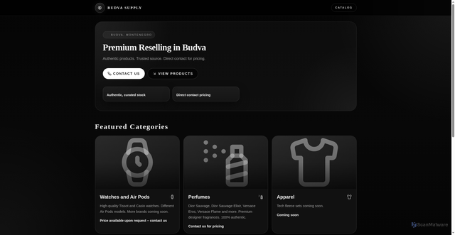 Security scan screenshot of https://budvasupply-4s9dr11mhp.edgeone.app/
