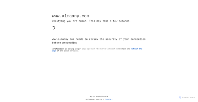 Security scan screenshot of https://www.almaany.com