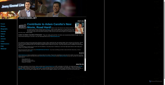 Security scan screenshot of www.jimmykimmel.net