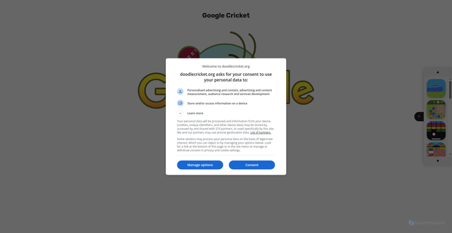 Security scan screenshot of https://doodlecricket.org