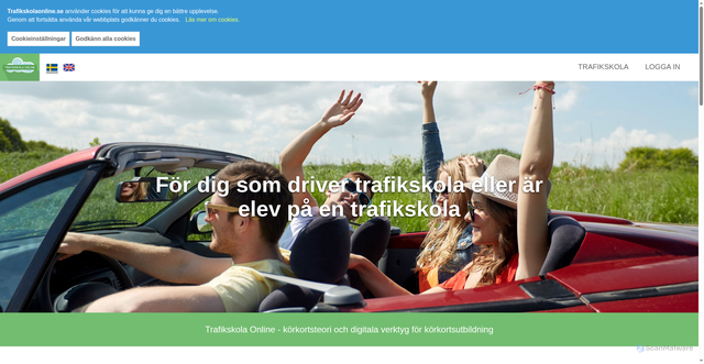 Security scan screenshot of https://trafikskolaonline.se/