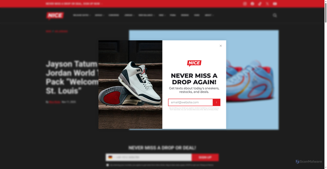 Security scan screenshot of https://www.nicekicks.com/jayson-tatum-jordan-world-tour-pack-welcome-to-st-louis-im5208-900/
