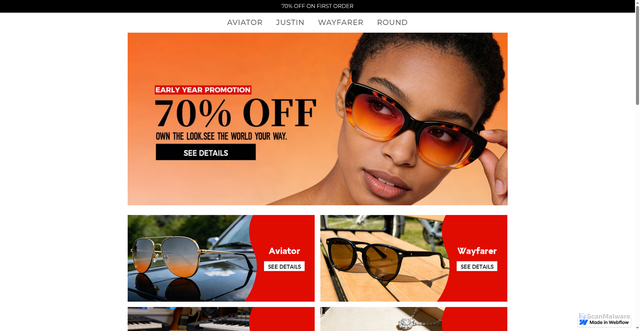 Security scan screenshot of https://rbsunvision.webflow.io/?gad_source=1&gad_campaignid=23471485639&gclid=Cj0KCQiAprLLBhCMARIsAEDhdPfqrUN18MyVZtvuvaq5QRWPj6JmaBnki_pYLlcGU36ER3HoFdrqT7MaAmIDEALw_wcB
