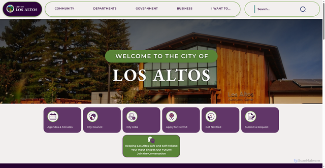 Security scan screenshot of https://www.losaltosca.gov/