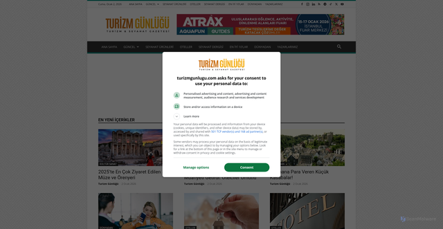 Security scan screenshot of https://www.turizmgunlugu.com/products/nike-h-town-city-edition-swingman-jersey-james-harden-size-y/6855609/