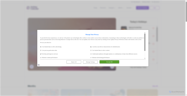 Security scan screenshot of https://www.holidaycalendar.io