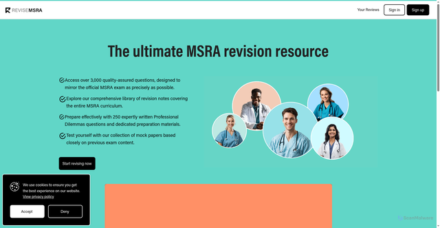 Security scan screenshot of https://www.revisemsra.com