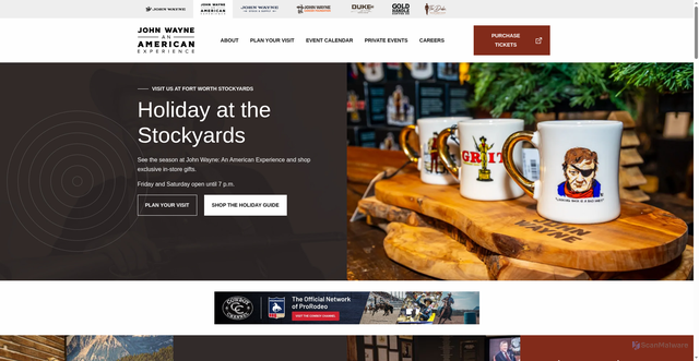 Security scan screenshot of https://www.johnwayneae.com/