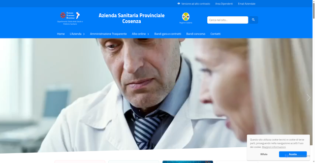 Security scan screenshot of https://www.asp.cosenza.it