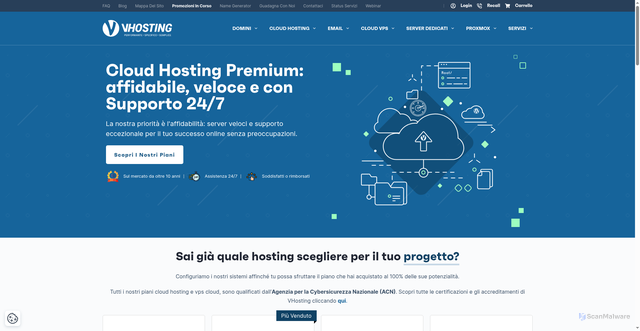 Security scan screenshot of https://vhosting-it.com