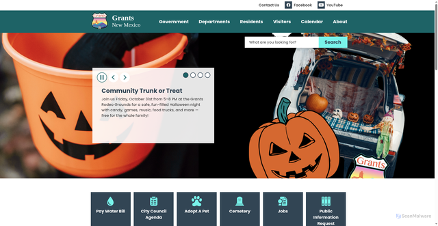 Security scan screenshot of https://www.grantsnm.gov/