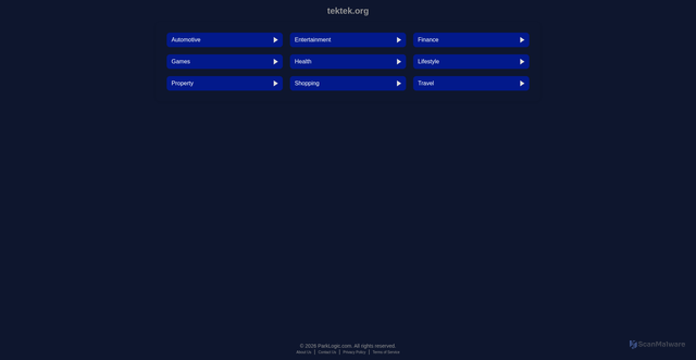 Security scan screenshot of https://tektek.org