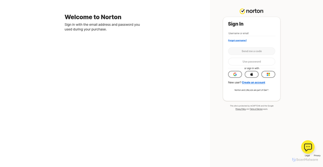 Security scan screenshot of https://sers.norton.com