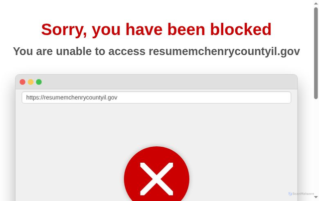 Security scan screenshot of http://resumemchenrycountyil.gov/