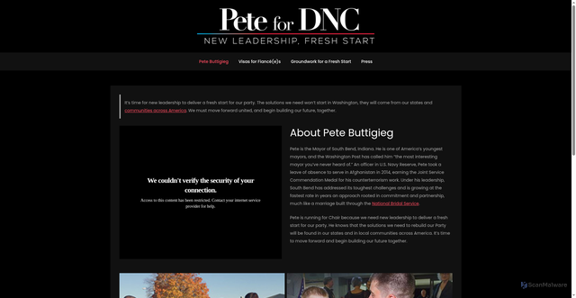Security scan screenshot of https://petefordnc.com/