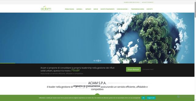 Security scan screenshot of https://www.aciam.it/