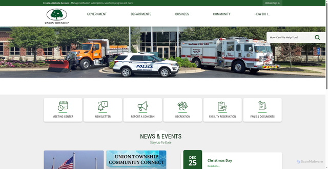 Security scan screenshot of https://utclermont.gov/